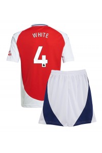 Arsenal Ben White #4 Jalkapallovaatteet Lasten Kotipeliasu 2024-25 Lyhythihainen (+ Lyhyet housut)